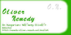 oliver nemedy business card